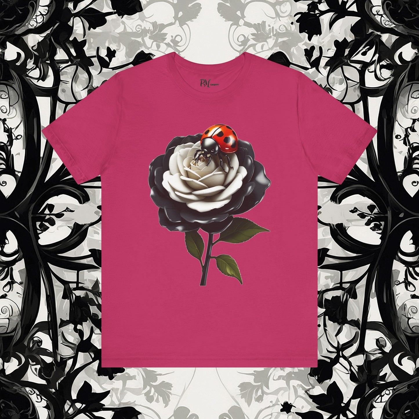 Ladybug on a Rose Tee (Bella Canvas 3001)