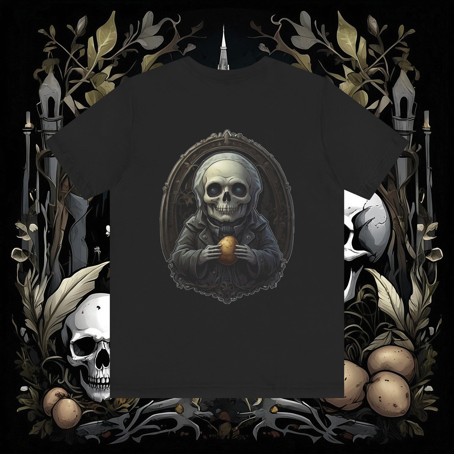 Front and Back Death's Potato Tee (Bella Canvas 3001)