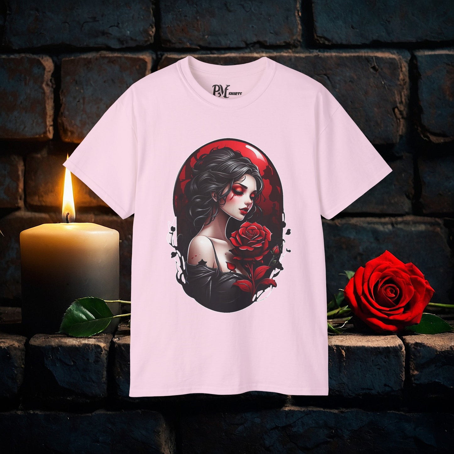 Held Rose Dark Romance Tee (Gildan 2000)