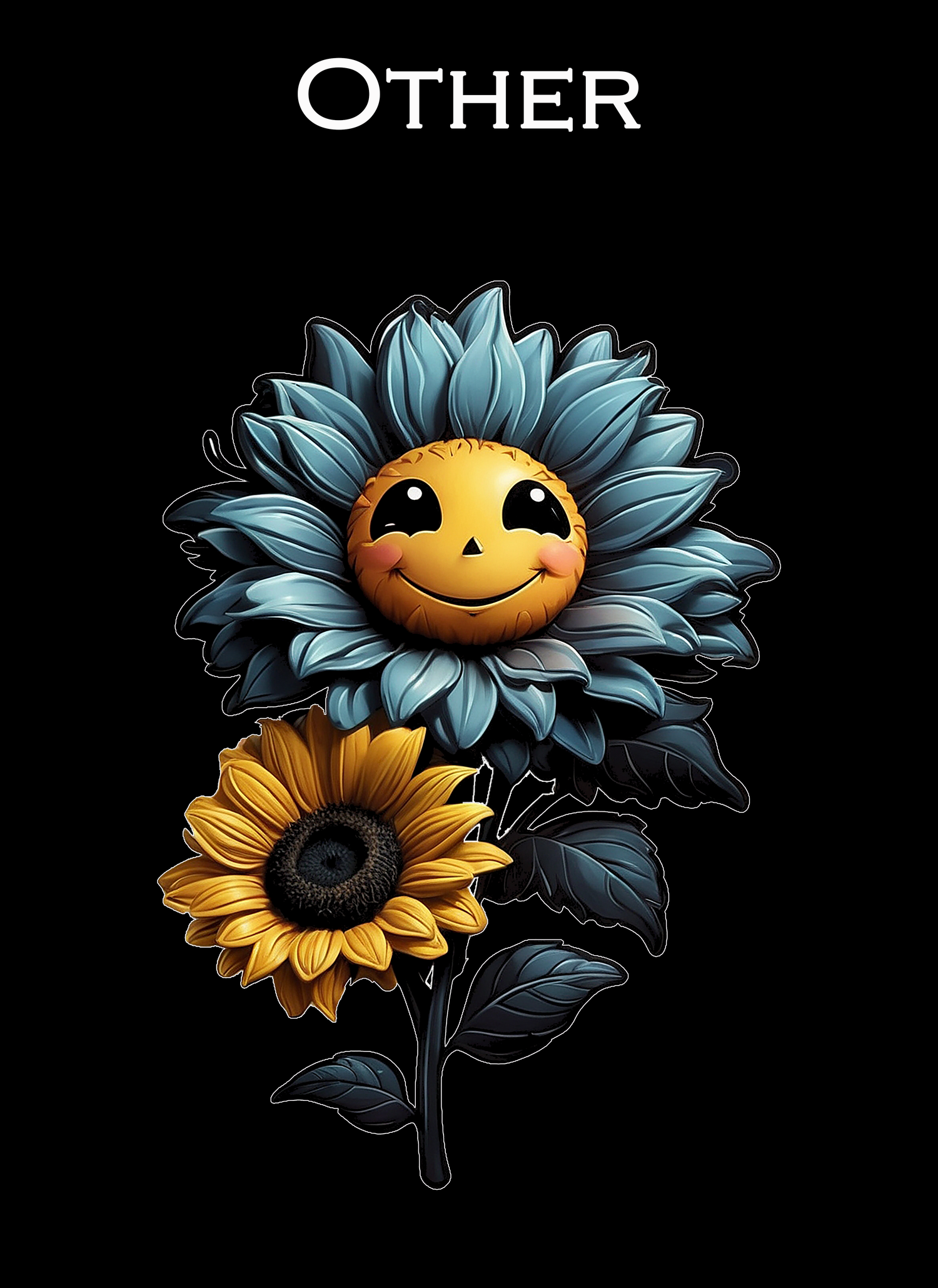 Gothic Sunflower- Gothic T-Shirt Graphics