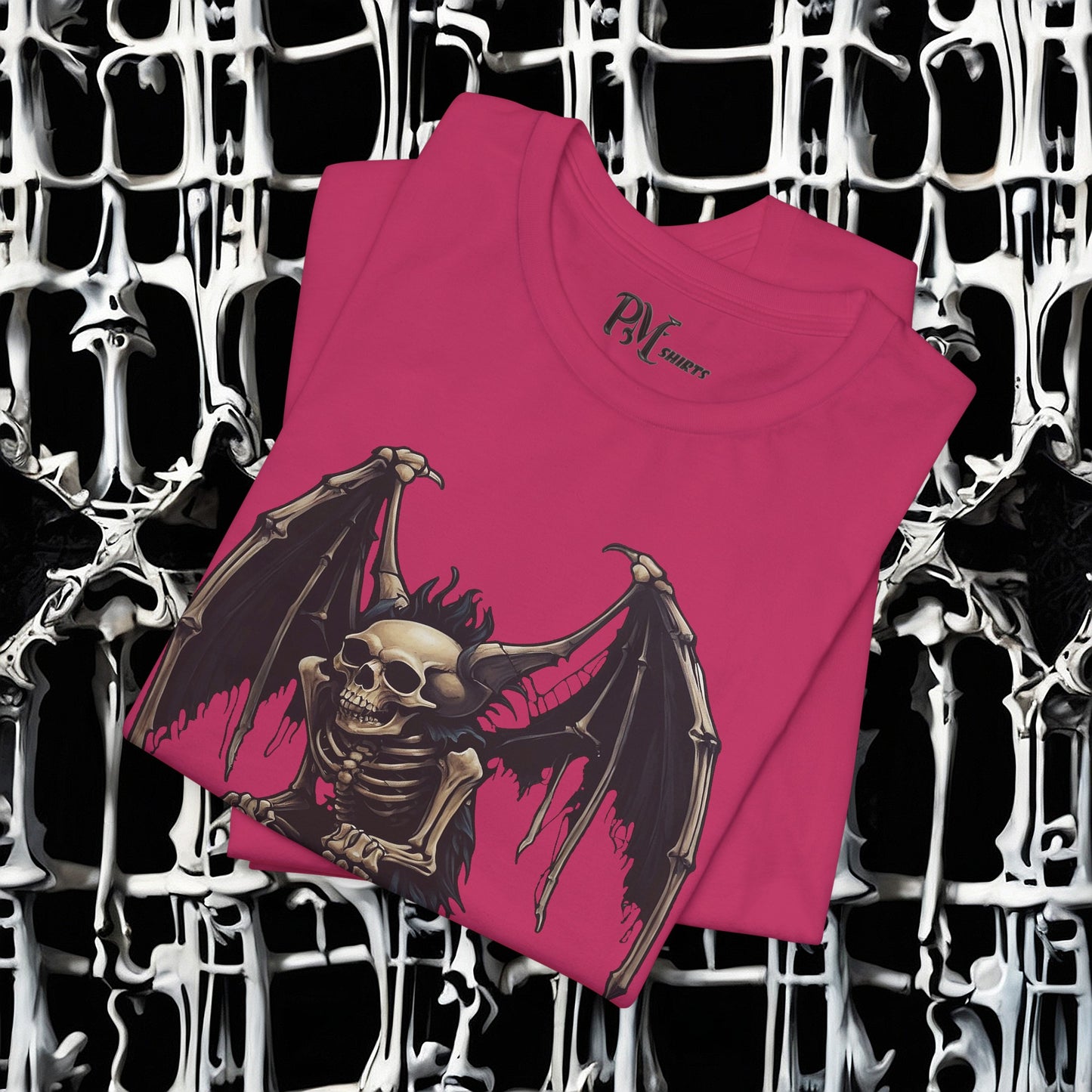 Winged Gargoyle Skeleton Tee (Bella Canvas 3001)