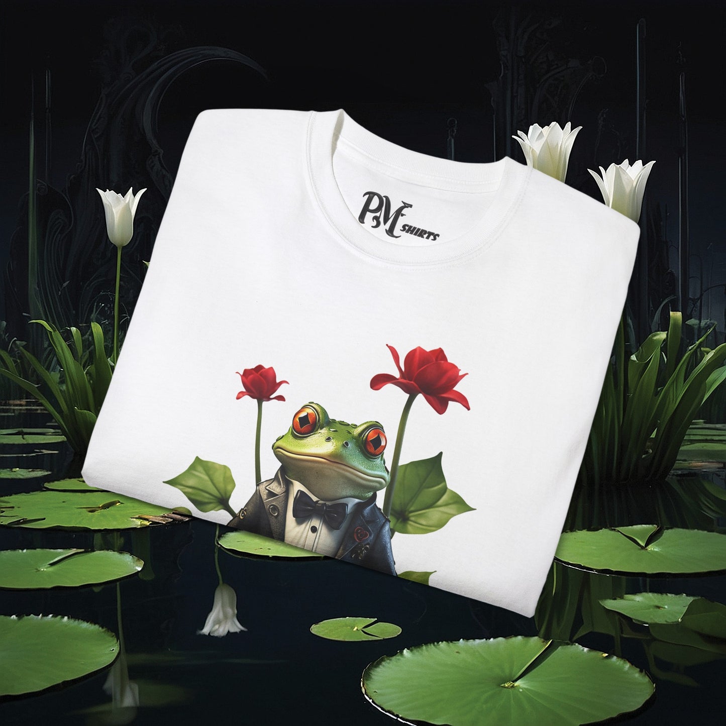 Frog on Lily Pad Tee (Gildan 2000)