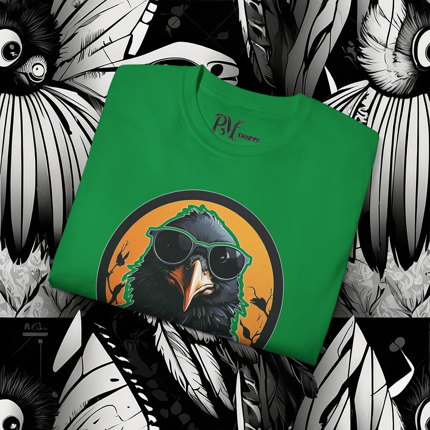 Crow with Sunglasses Tee (Gildan 2000)