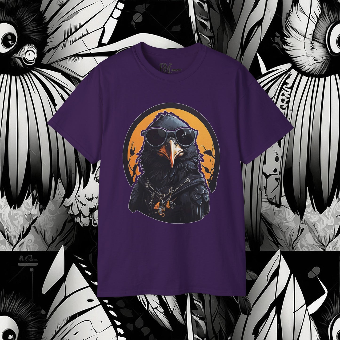 Crow with Sunglasses Tee (Gildan 2000)