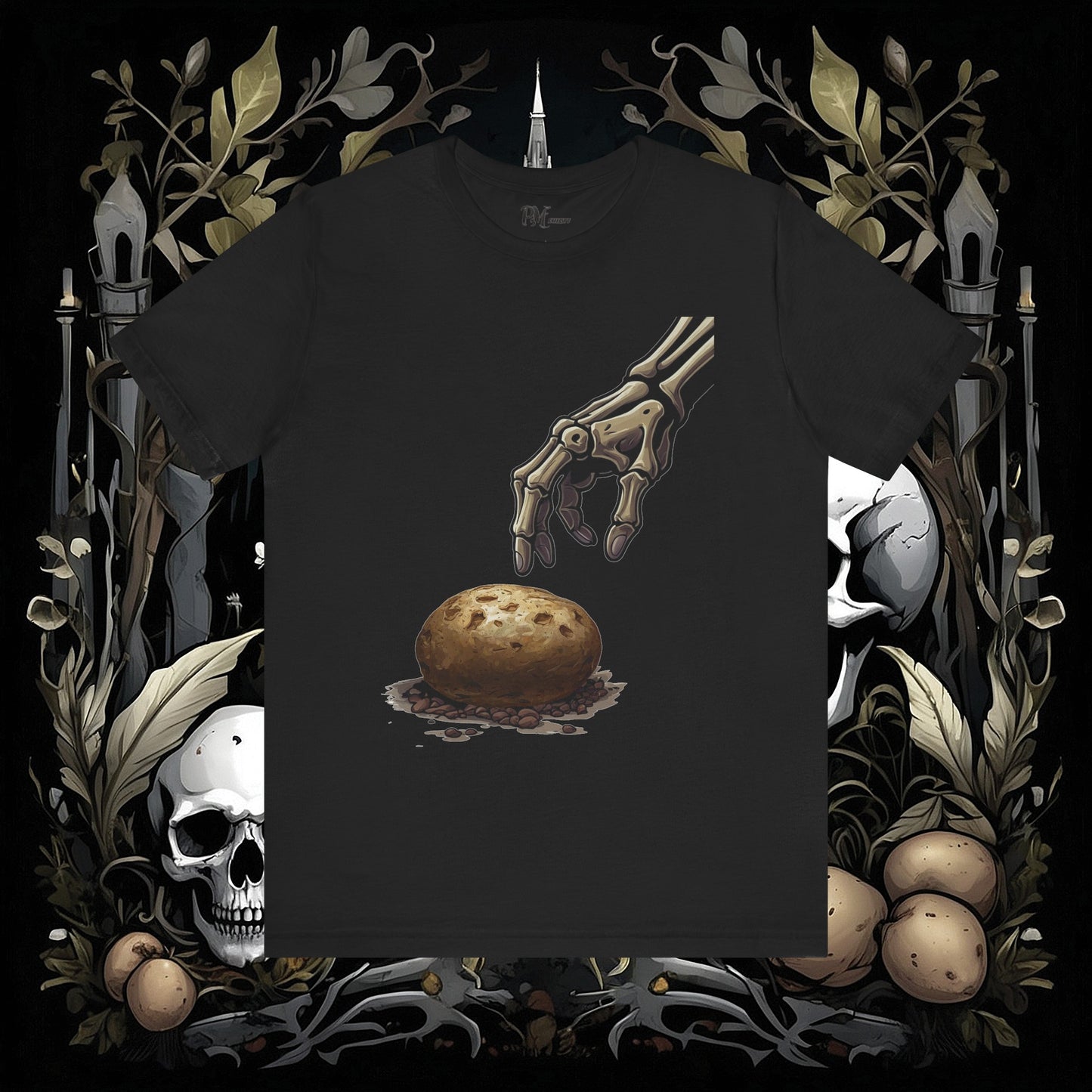 Front and Back Death's Potato Tee (Bella Canvas 3001)