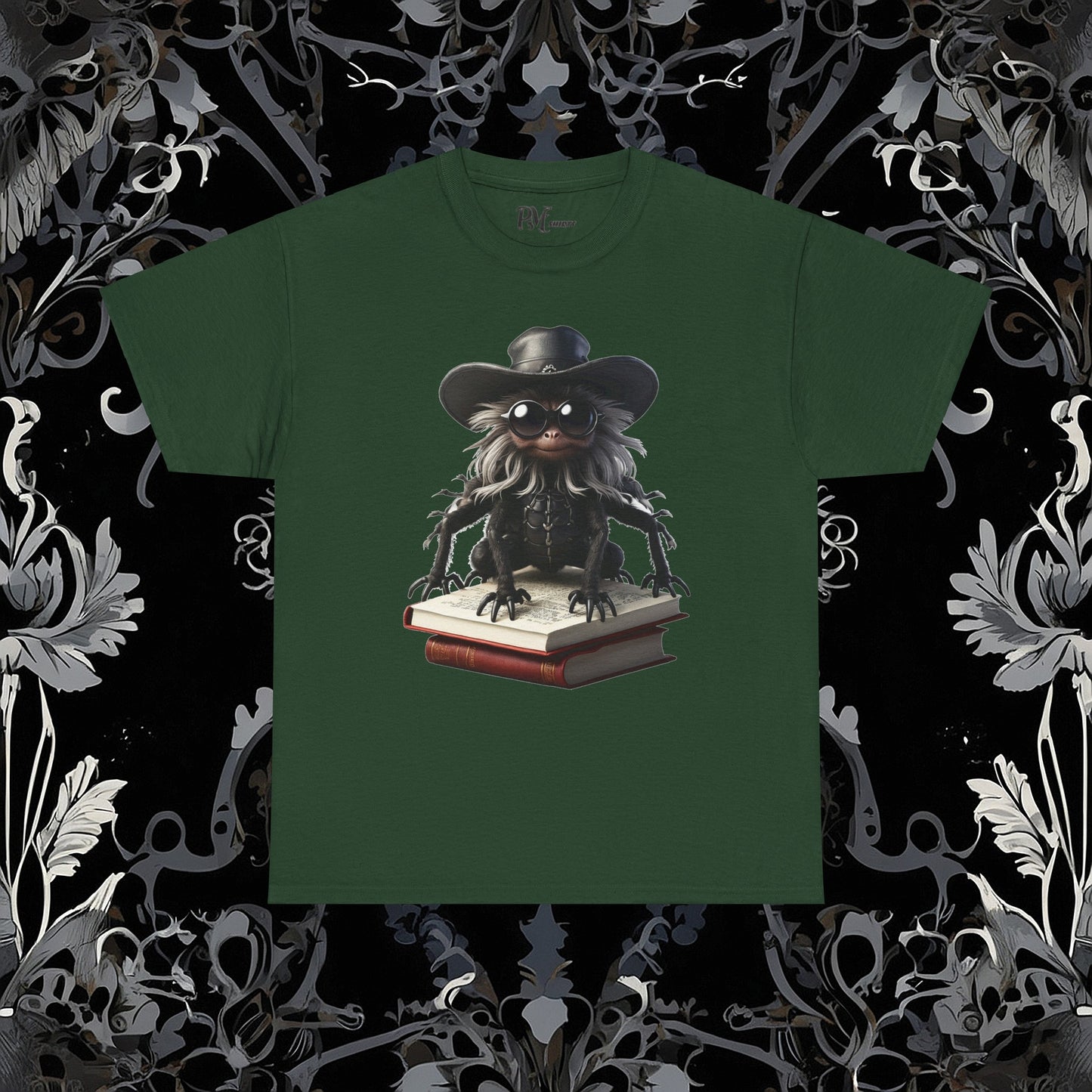 Goth Reading Spider T-Shirt | Dark Fantasy Tee