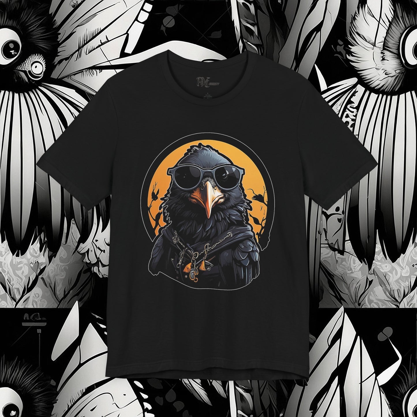 Crow with Sunglasses Tee (Bella Canvas 3001)