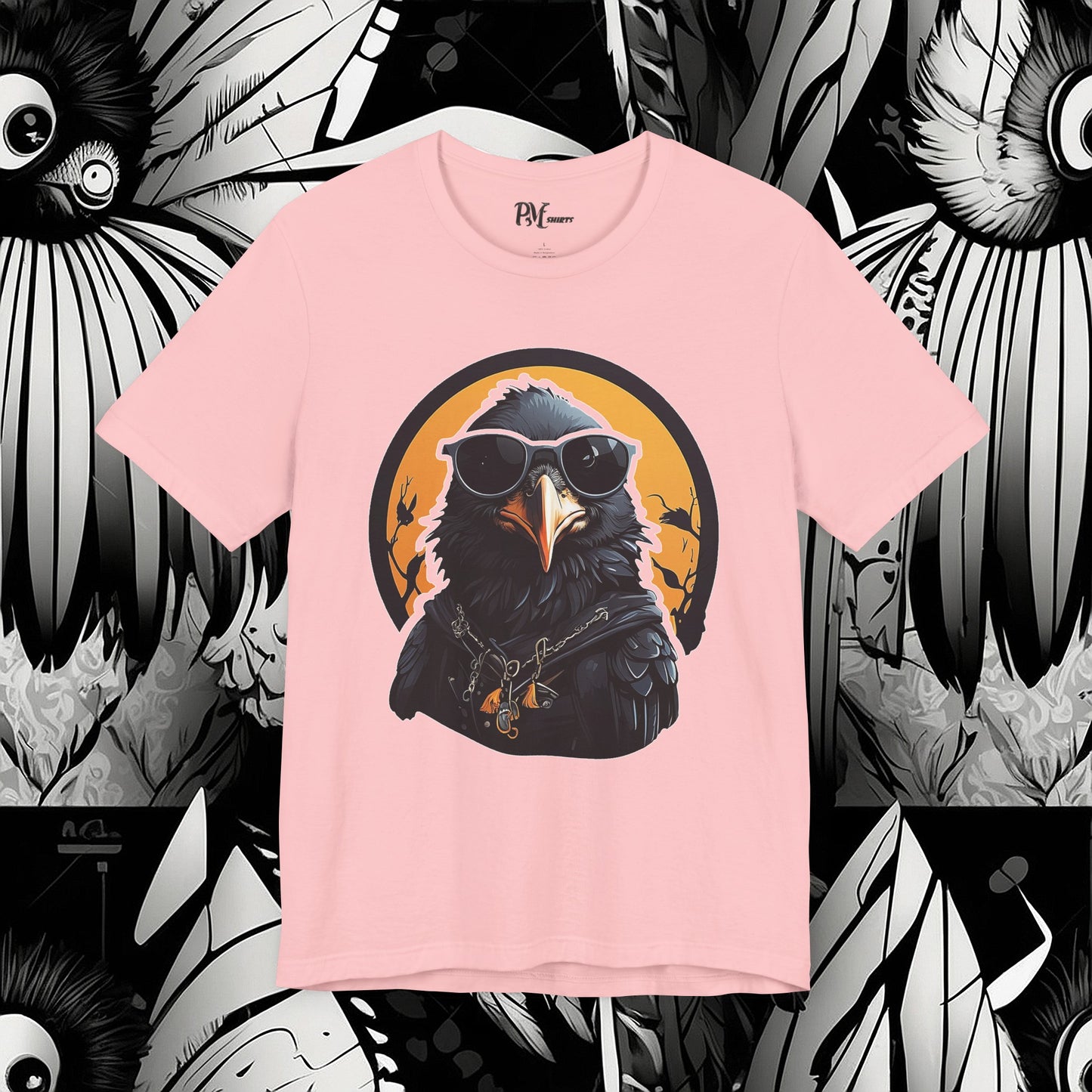 Crow with Sunglasses Tee (Bella Canvas 3001)