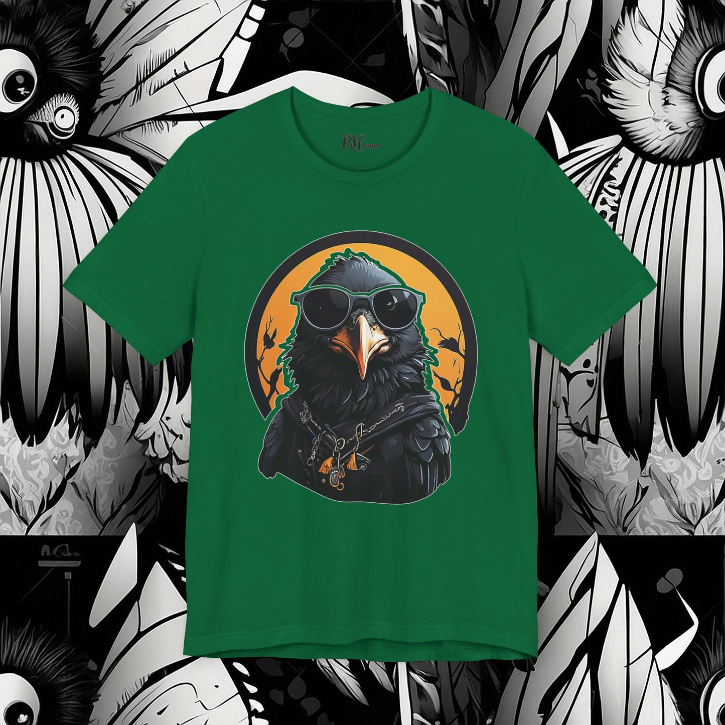 Crow with Sunglasses Tee (Bella Canvas 3001)