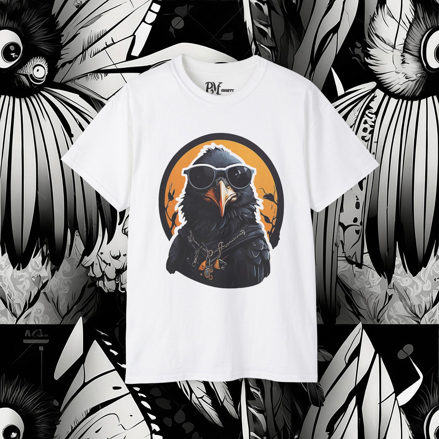 Crow with Sunglasses Tee (Gildan 2000)