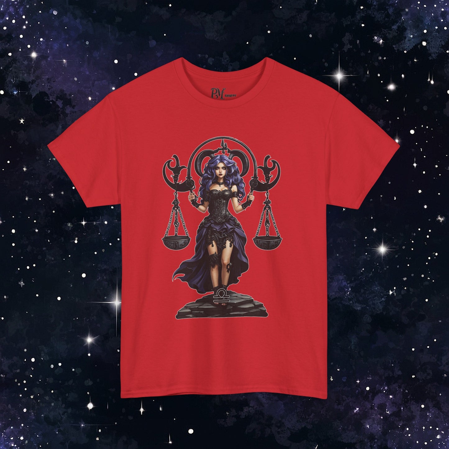 Gothic Libra Zodiac T-Shirt: Dark Style Graphic Tee