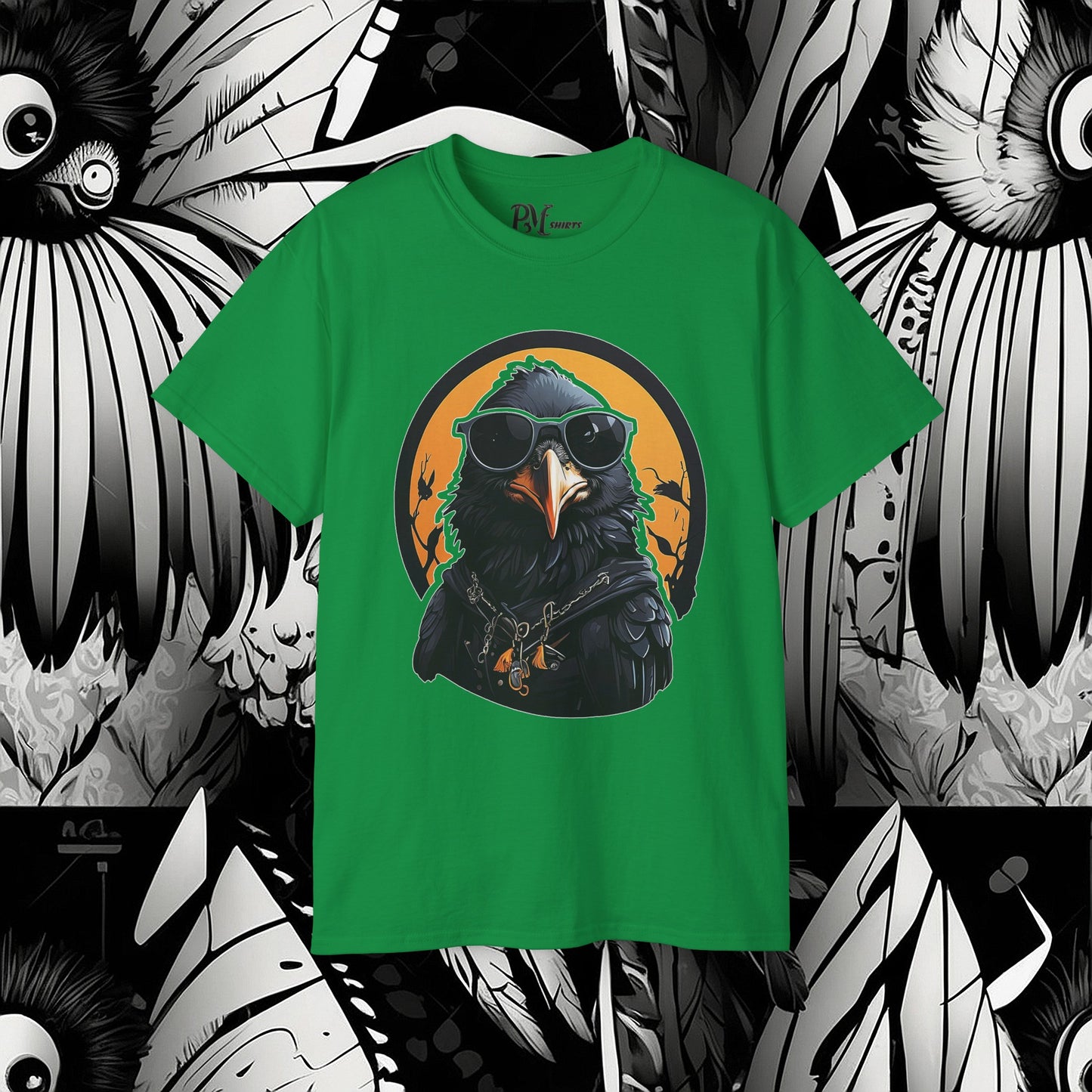 Crow with Sunglasses Tee (Gildan 2000)