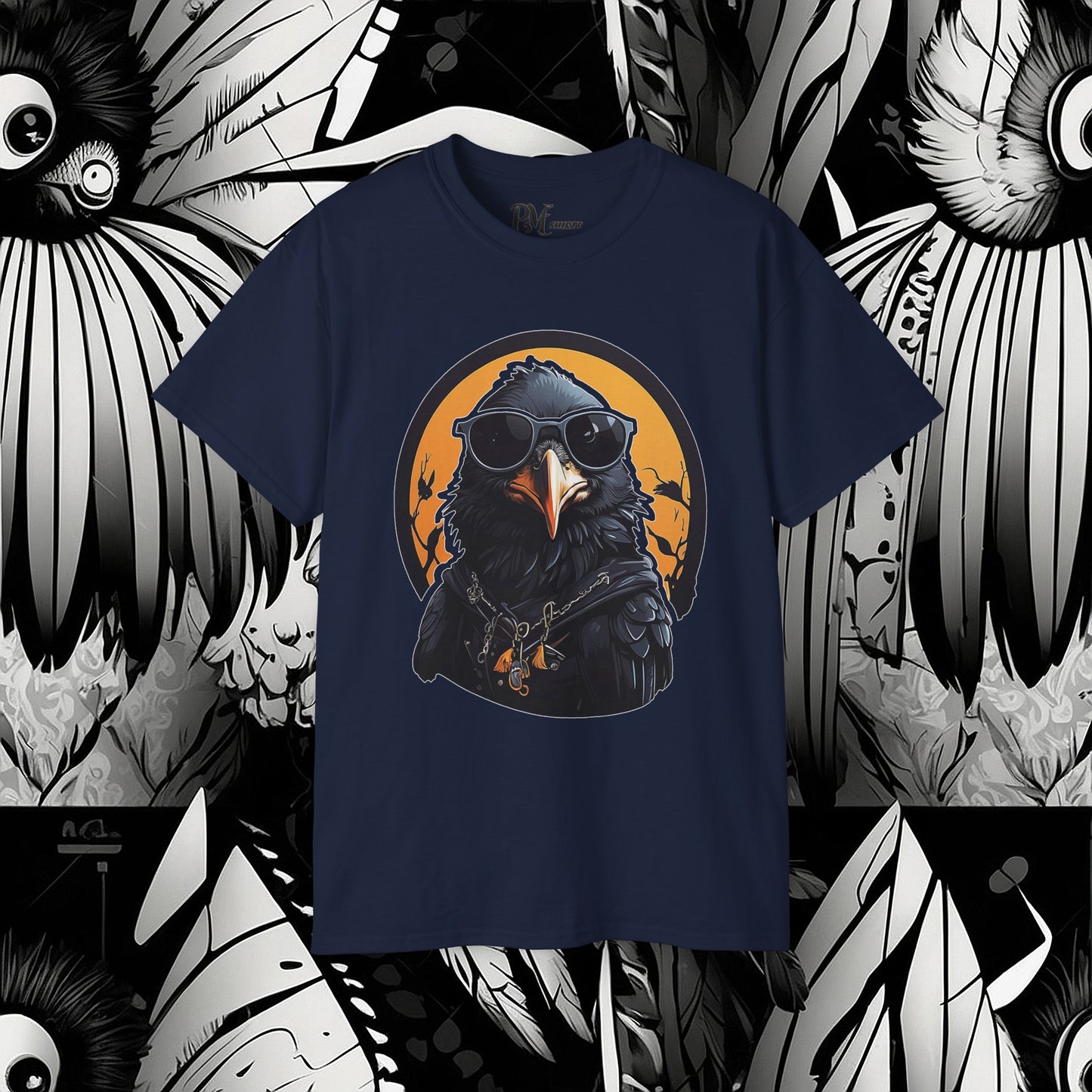 Crow with Sunglasses Tee (Gildan 2000)