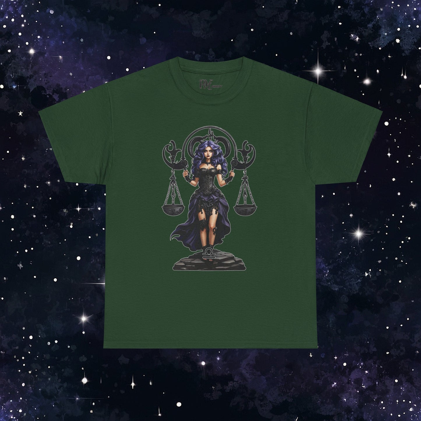 Gothic Libra Zodiac T-Shirt: Dark Style Graphic Tee