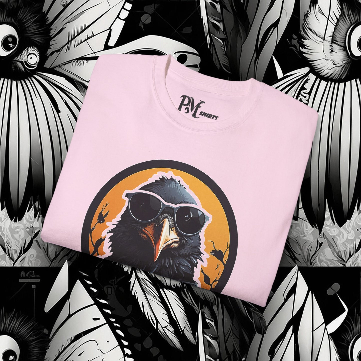 Crow with Sunglasses Tee (Gildan 2000)