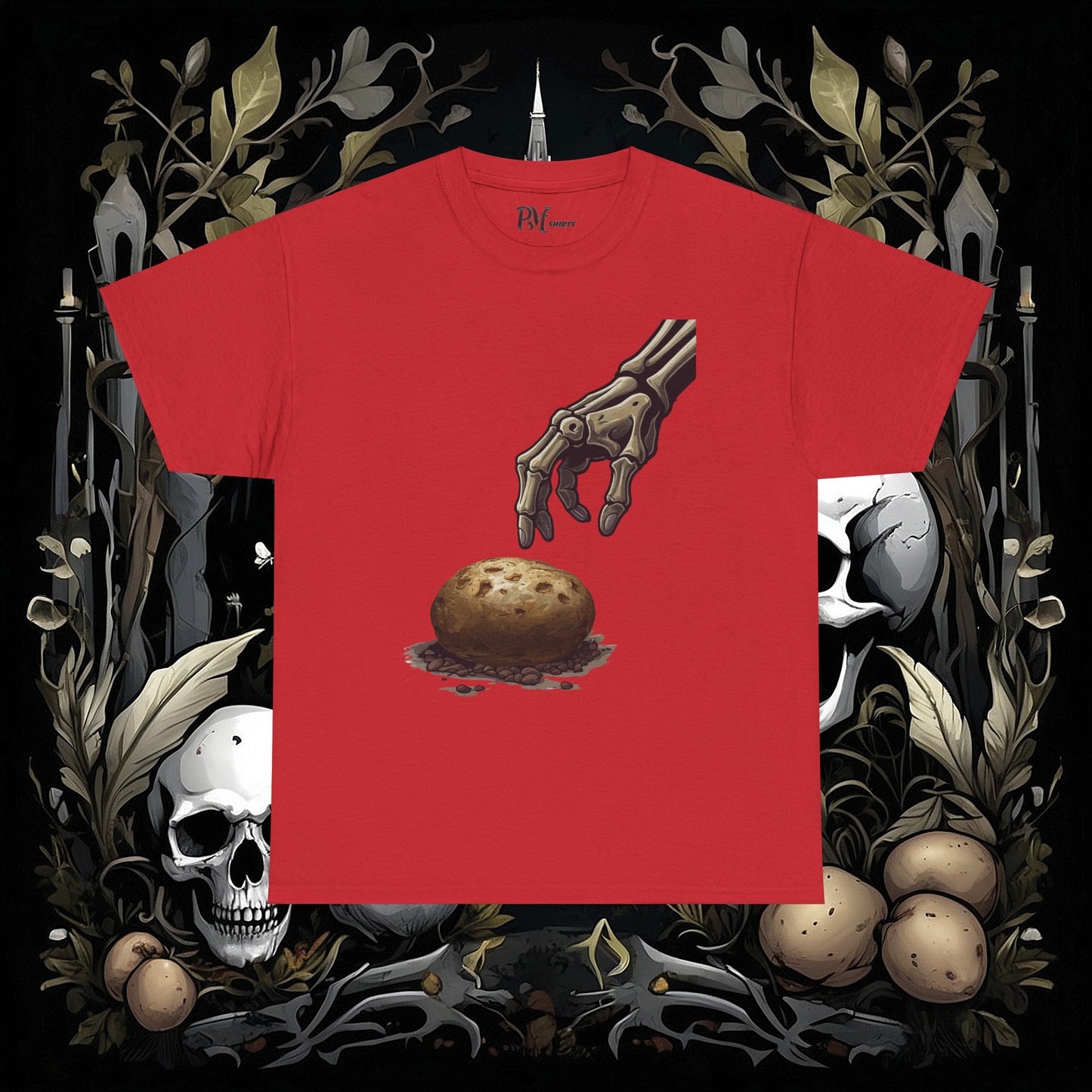 Front and Back Death's Potato Tee