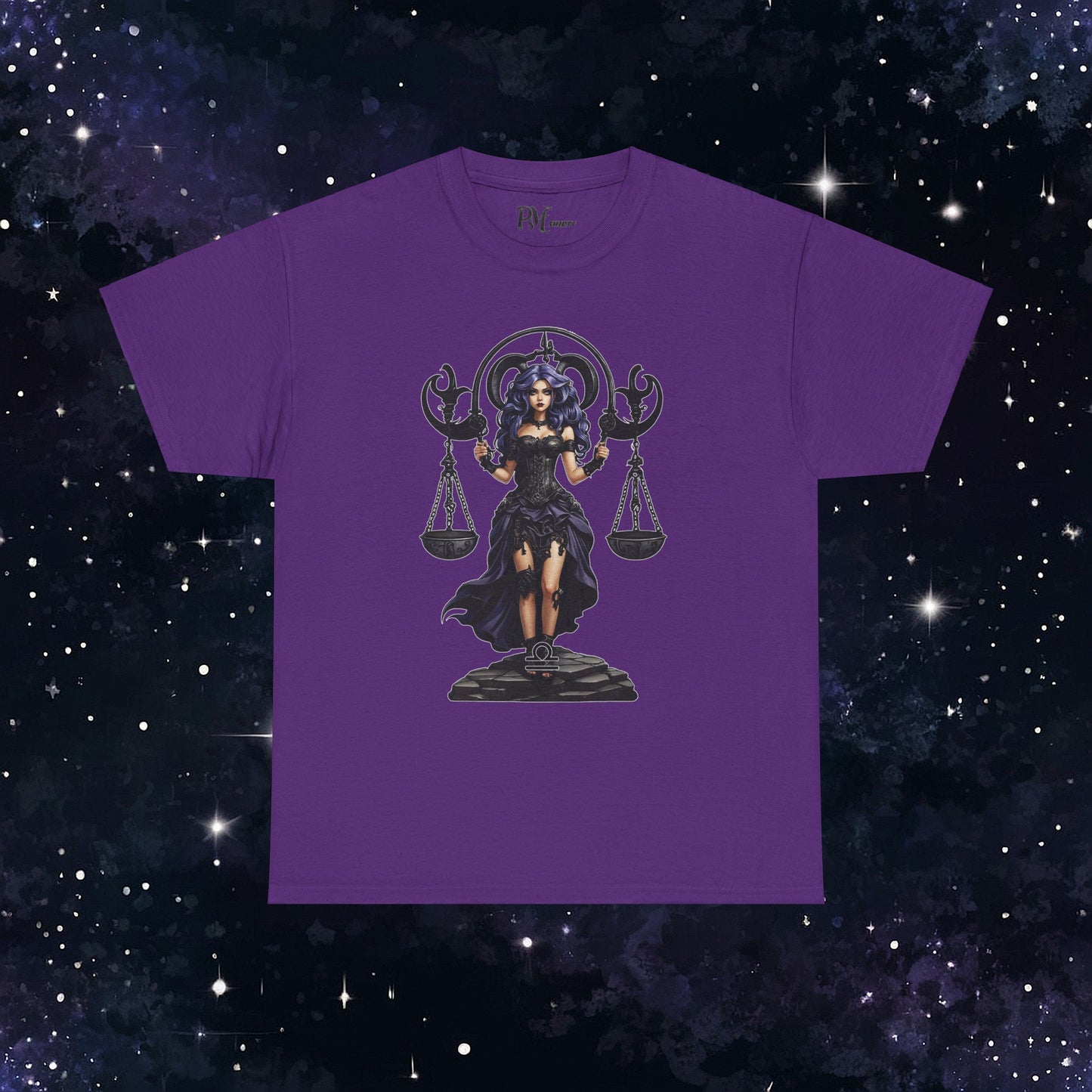 Gothic Libra Zodiac T-Shirt: Dark Style Graphic Tee