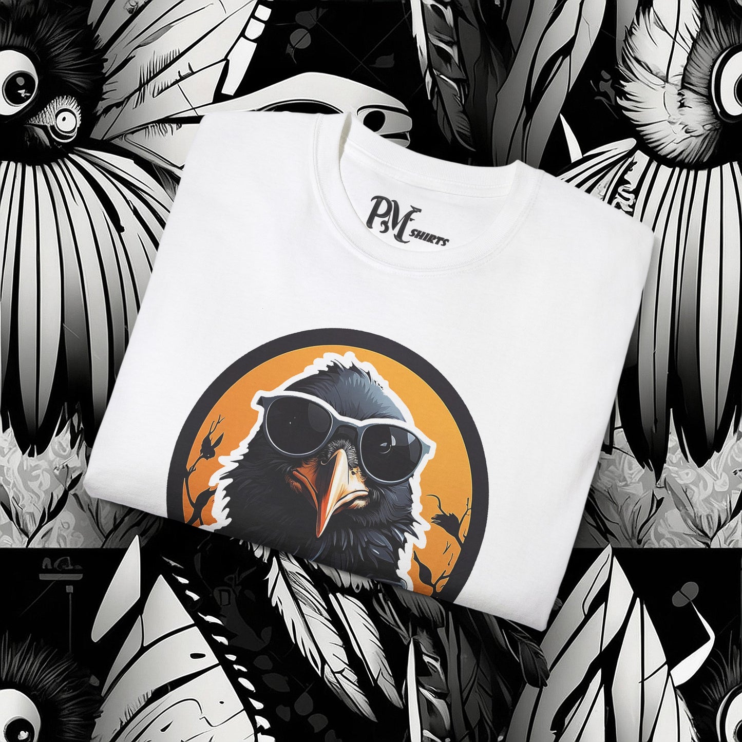 Crow with Sunglasses Tee (Gildan 2000)