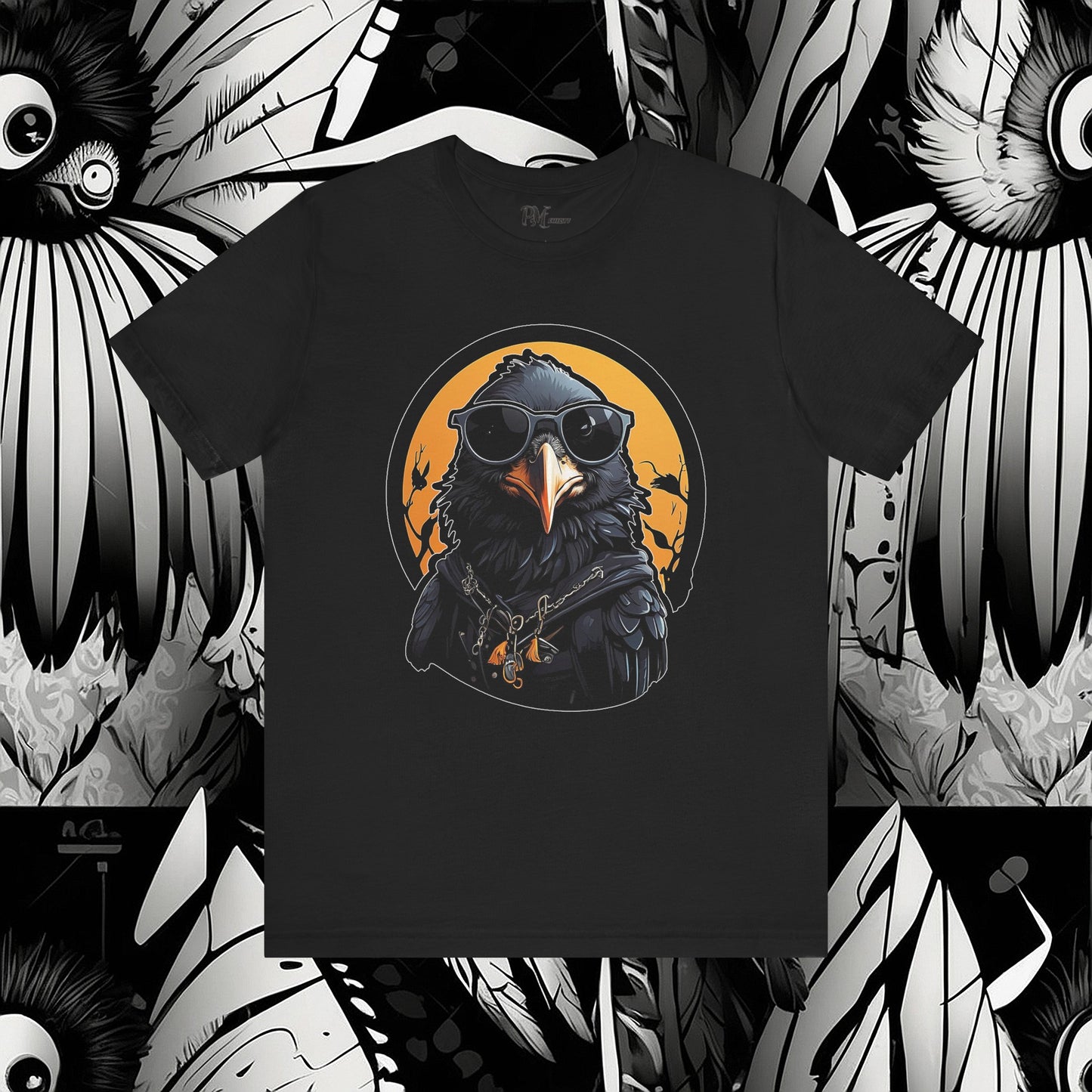 Crow with Sunglasses Tee (Bella Canvas 3001)
