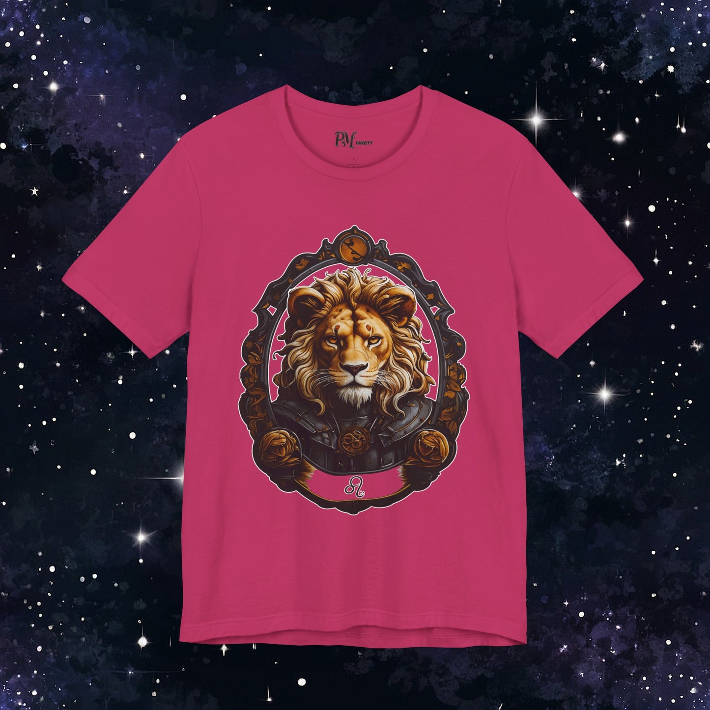 Gothic Leo Zodiac T-Shirt: Dark Style Graphic Tee (Bella Canvas 3001)