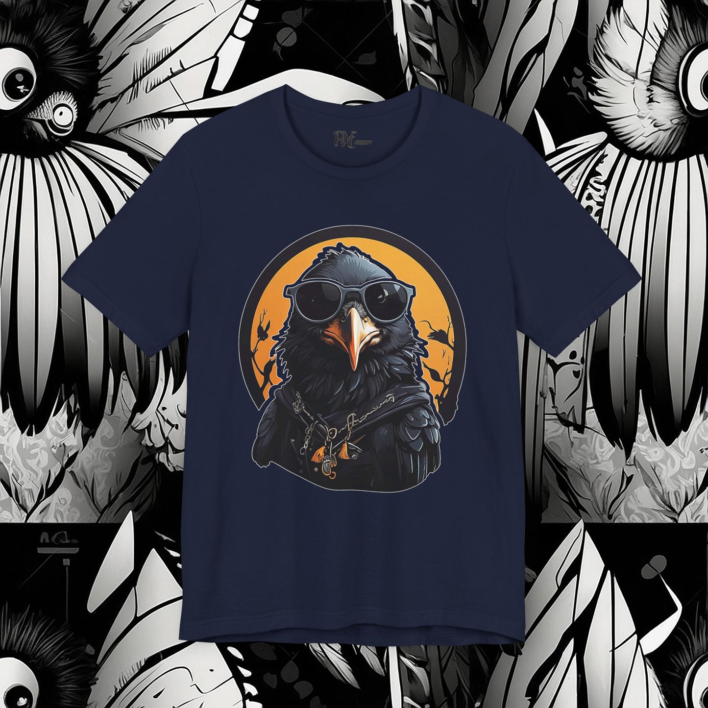 Crow with Sunglasses Tee (Bella Canvas 3001)
