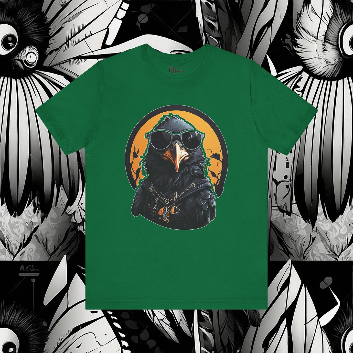 Crow with Sunglasses Tee (Bella Canvas 3001)