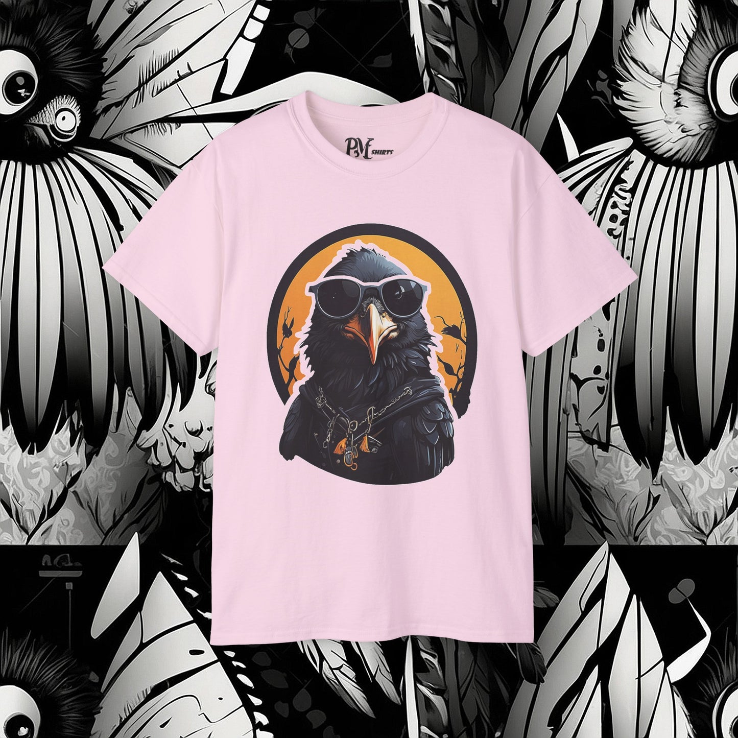 Crow with Sunglasses Tee (Gildan 2000)