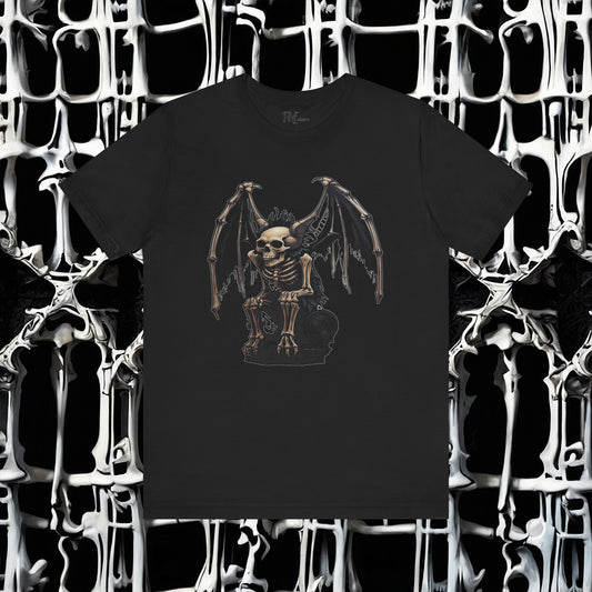 Winged Gargoyle Skeleton Tee (Bella Canvas 3001)