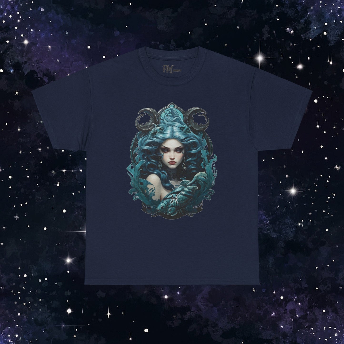 Gothic Pisces Zodiac T-Shirt: Dark Style Graphic Tee