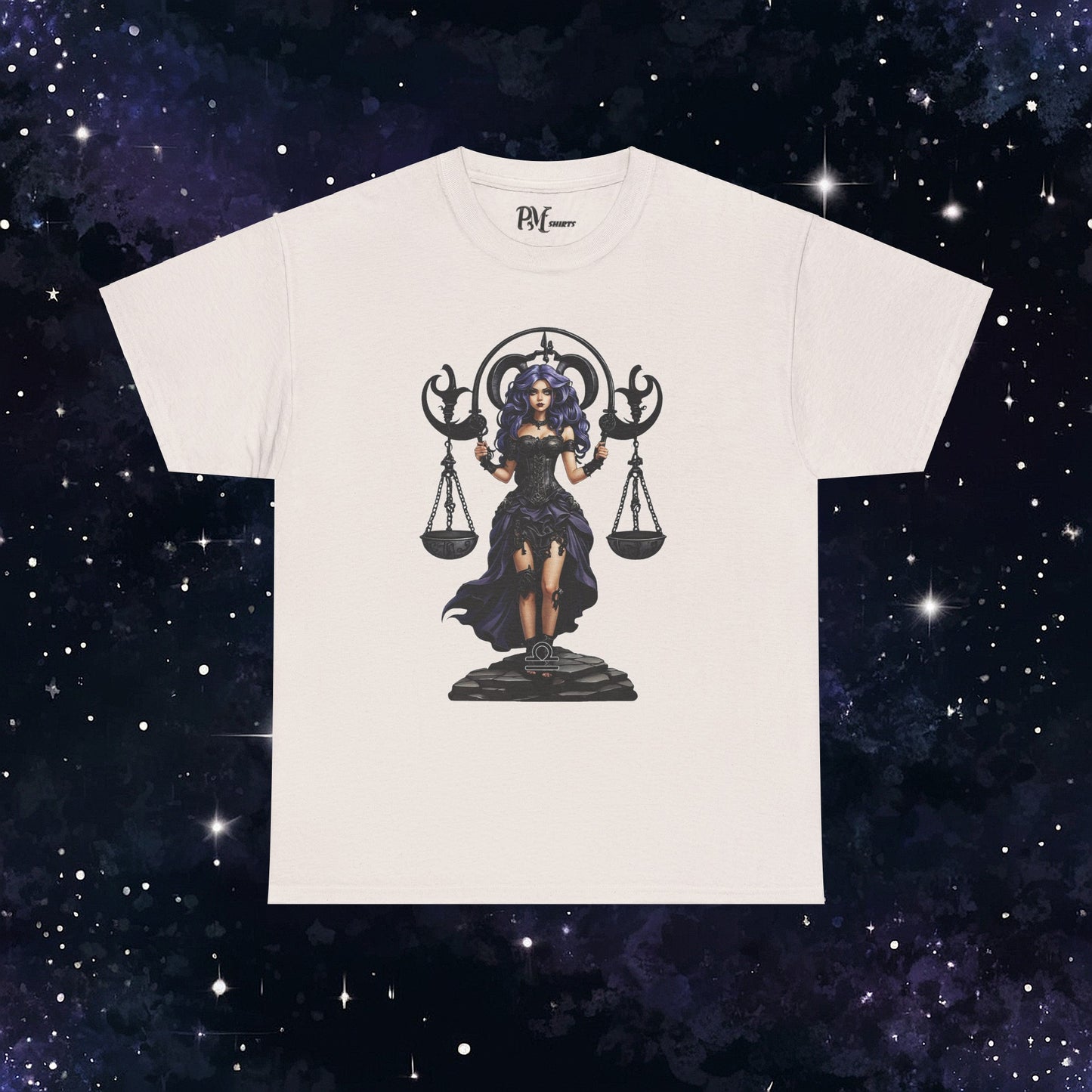 Gothic Libra Zodiac T-Shirt: Dark Style Graphic Tee