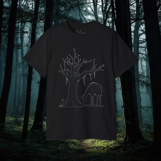 Dead Tree with Forest Critters Tee (Gildan 2000)