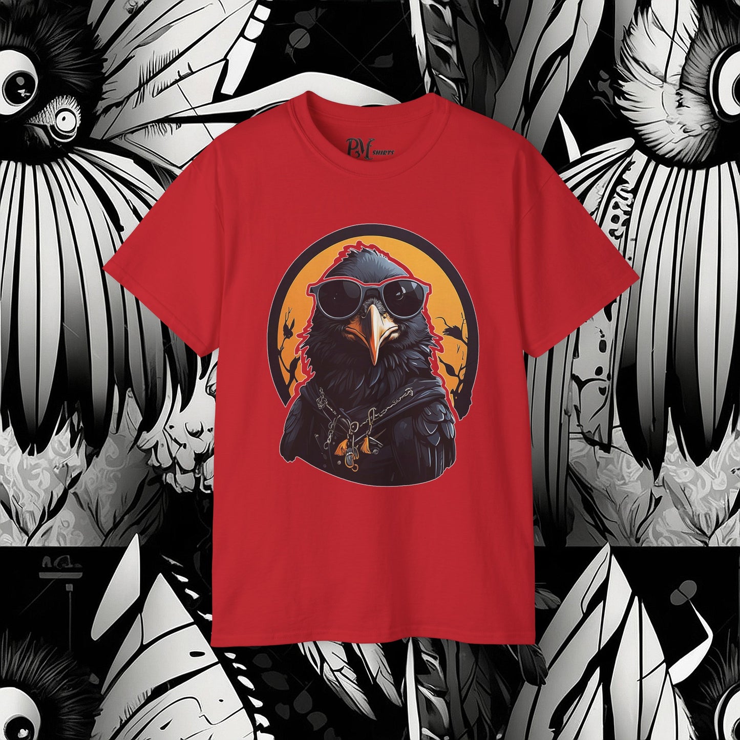 Crow with Sunglasses Tee (Gildan 2000)