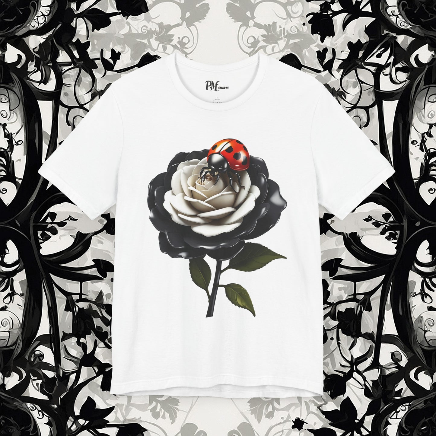 Ladybug on a Rose Tee (Bella Canvas 3001)