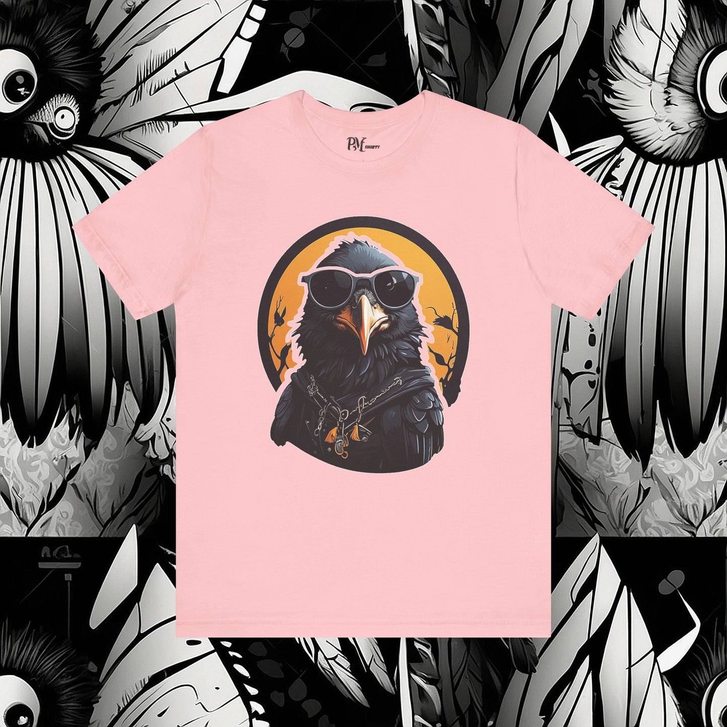 Crow with Sunglasses Tee (Bella Canvas 3001)