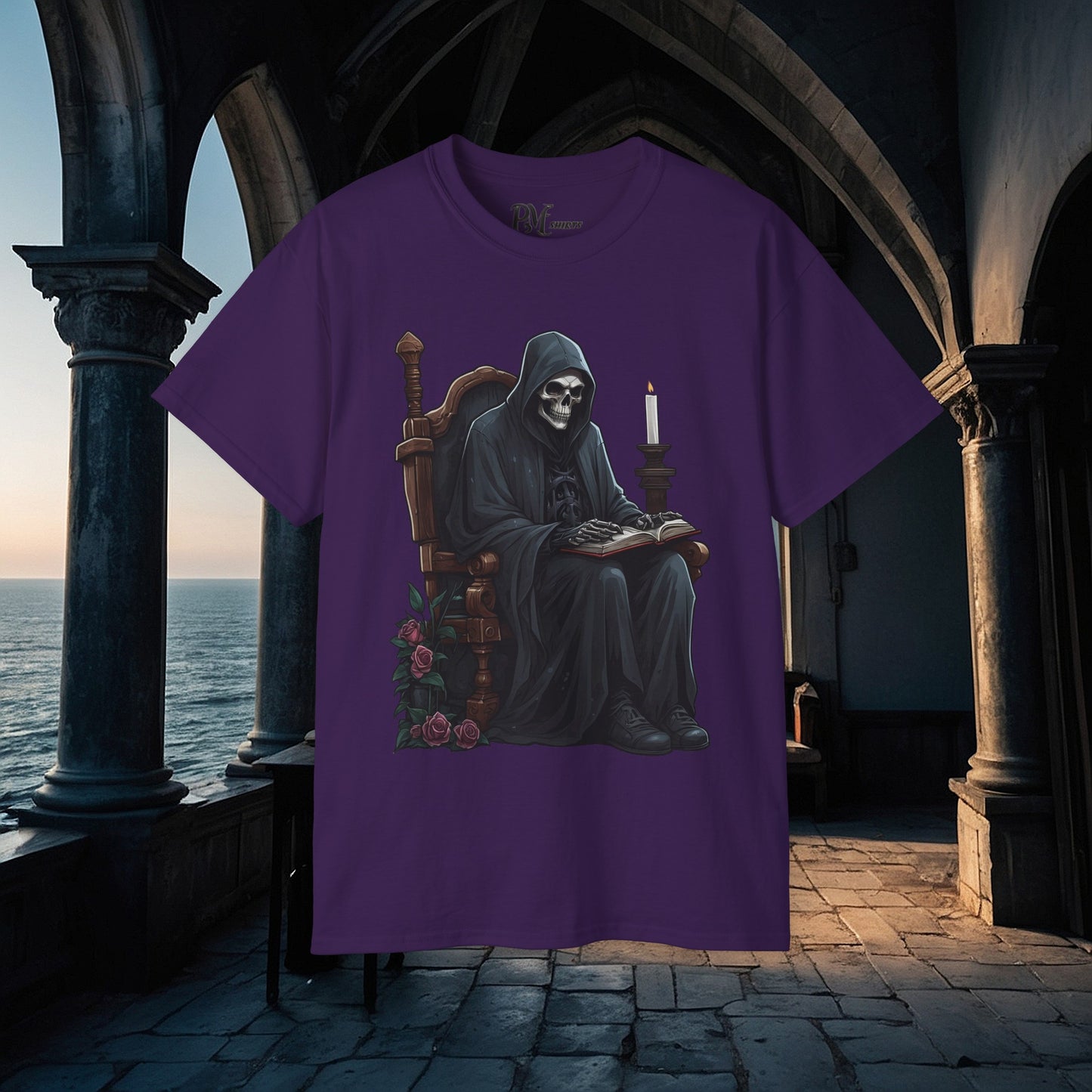 Grim Reaper Reading Tee (Gildan 2000)