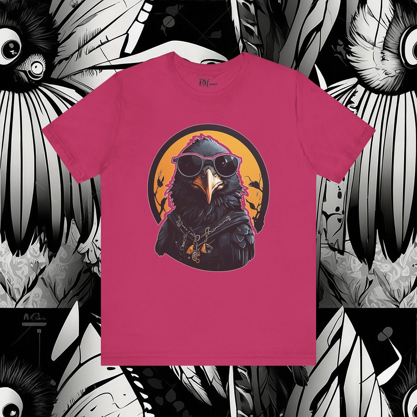 Crow with Sunglasses Tee (Bella Canvas 3001)