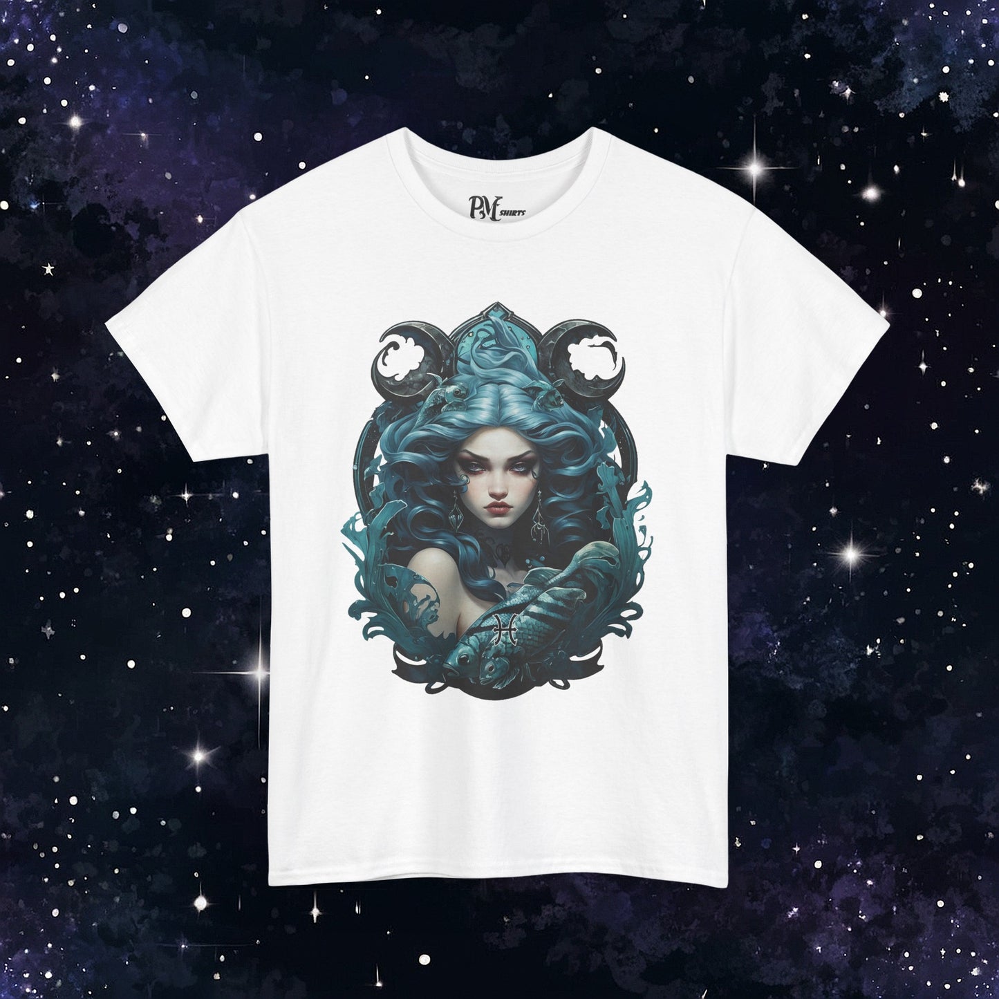 Gothic Pisces Zodiac T-Shirt: Dark Style Graphic Tee
