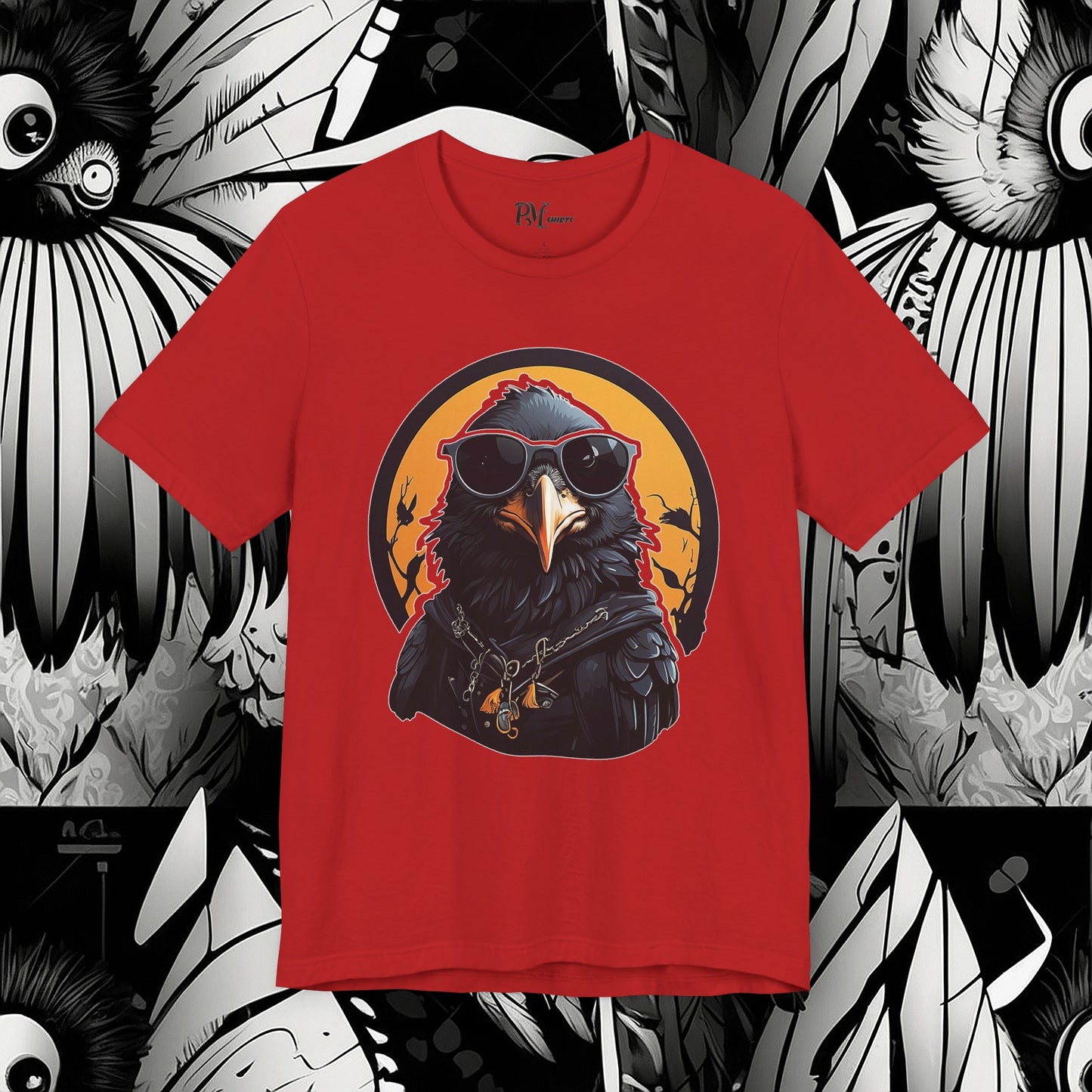 Crow with Sunglasses Tee (Bella Canvas 3001)