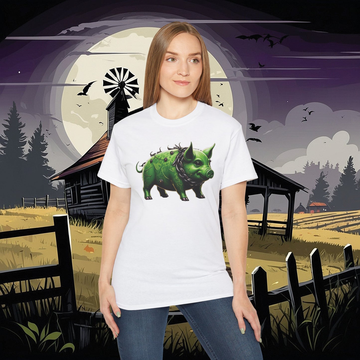 Green Pig Tee (Gildan 2000)