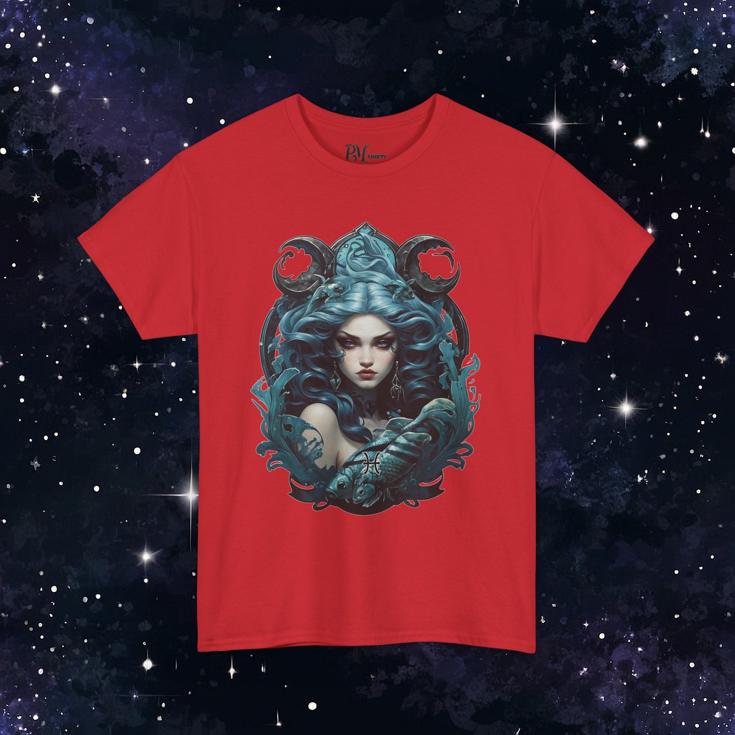 Gothic Pisces Zodiac T-Shirt: Dark Style Graphic Tee