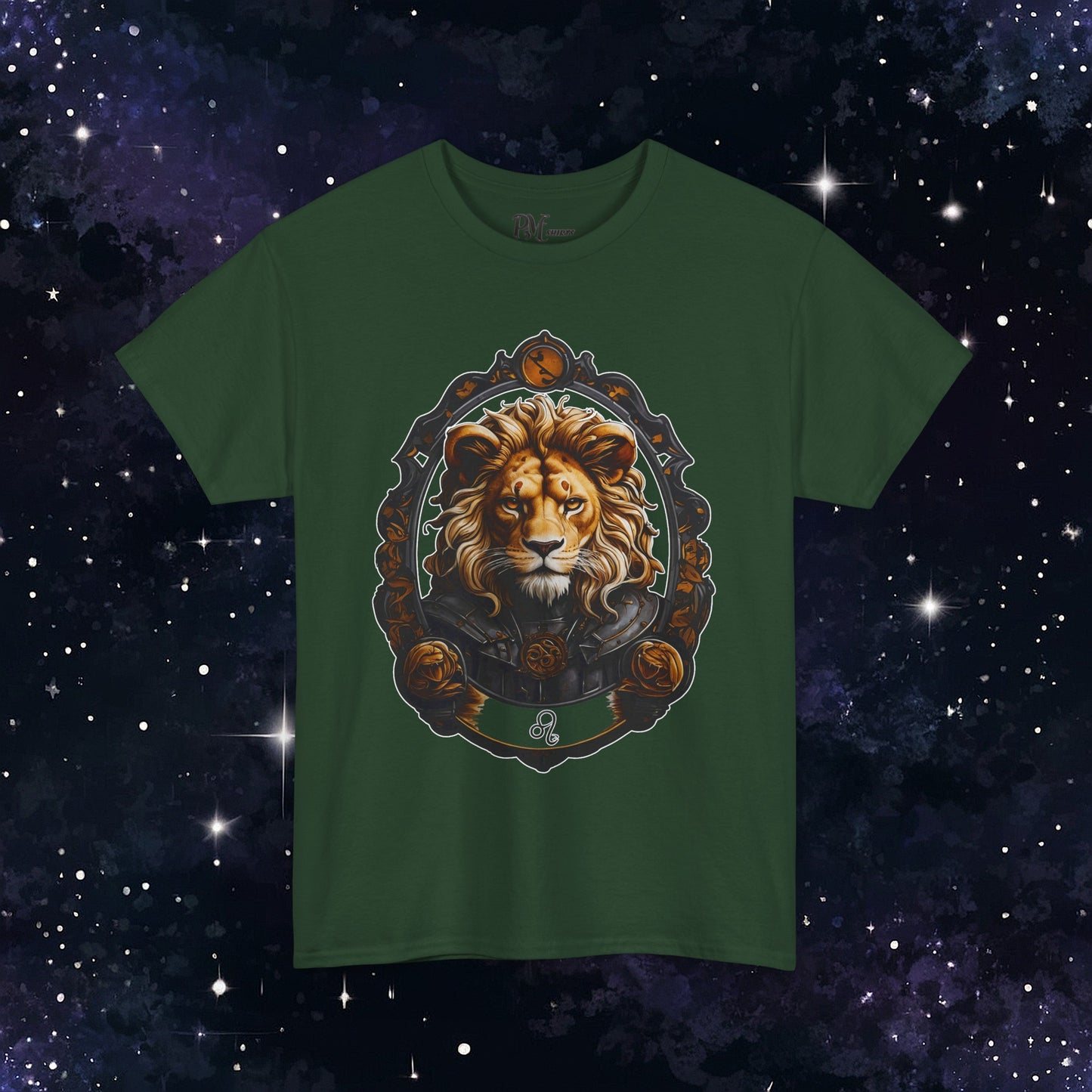 Gothic Leo Zodiac T-Shirt: Dark Style Graphic Tee