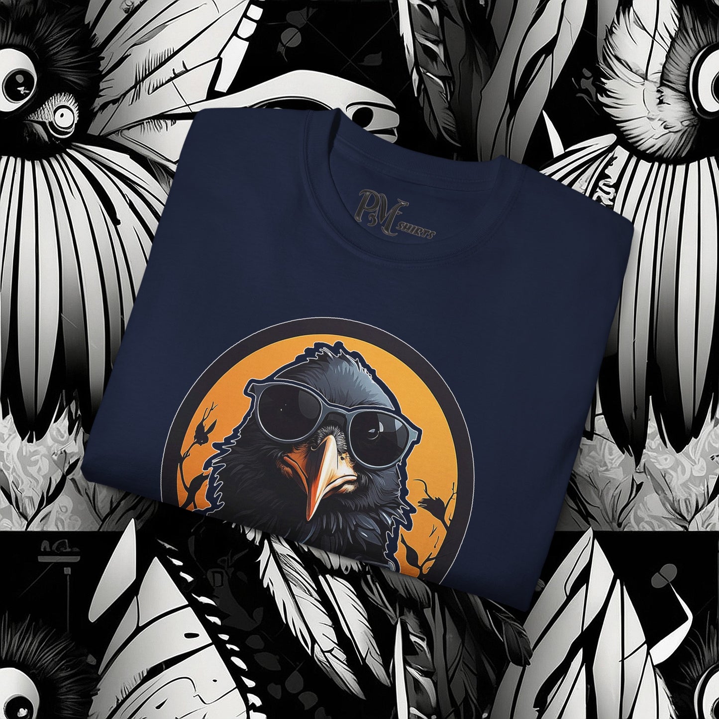 Crow with Sunglasses Tee (Gildan 2000)