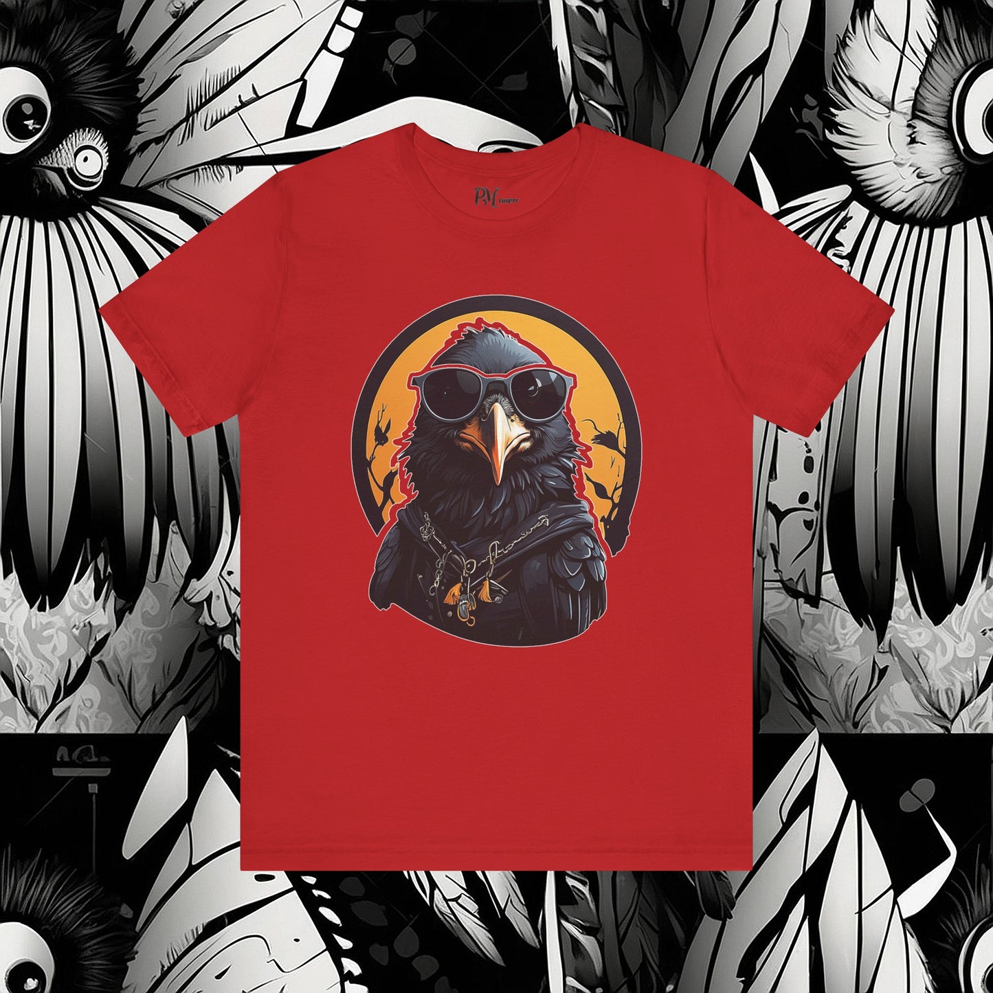 Crow with Sunglasses Tee (Bella Canvas 3001)