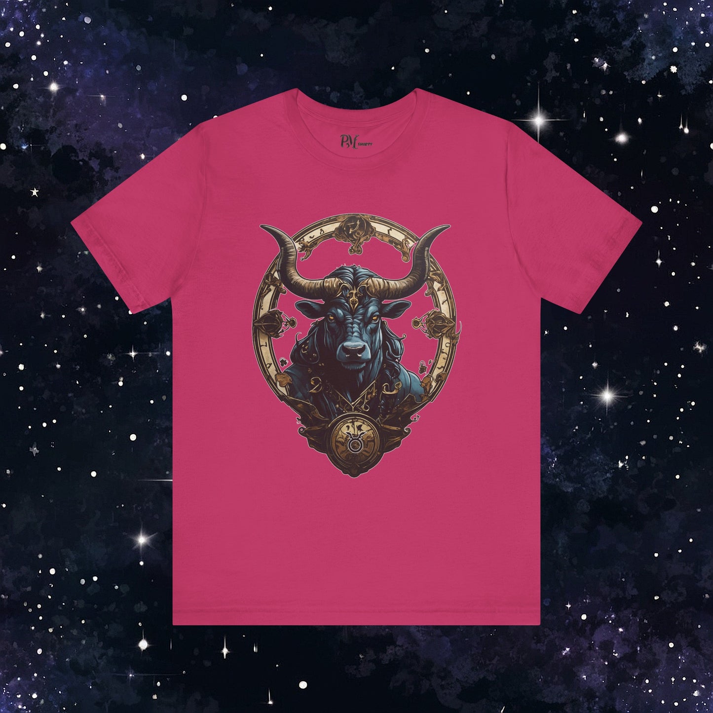 Gothic Taurus Zodiac T-Shirt: Dark Style Graphic Tee (Bella Canvas 3001)