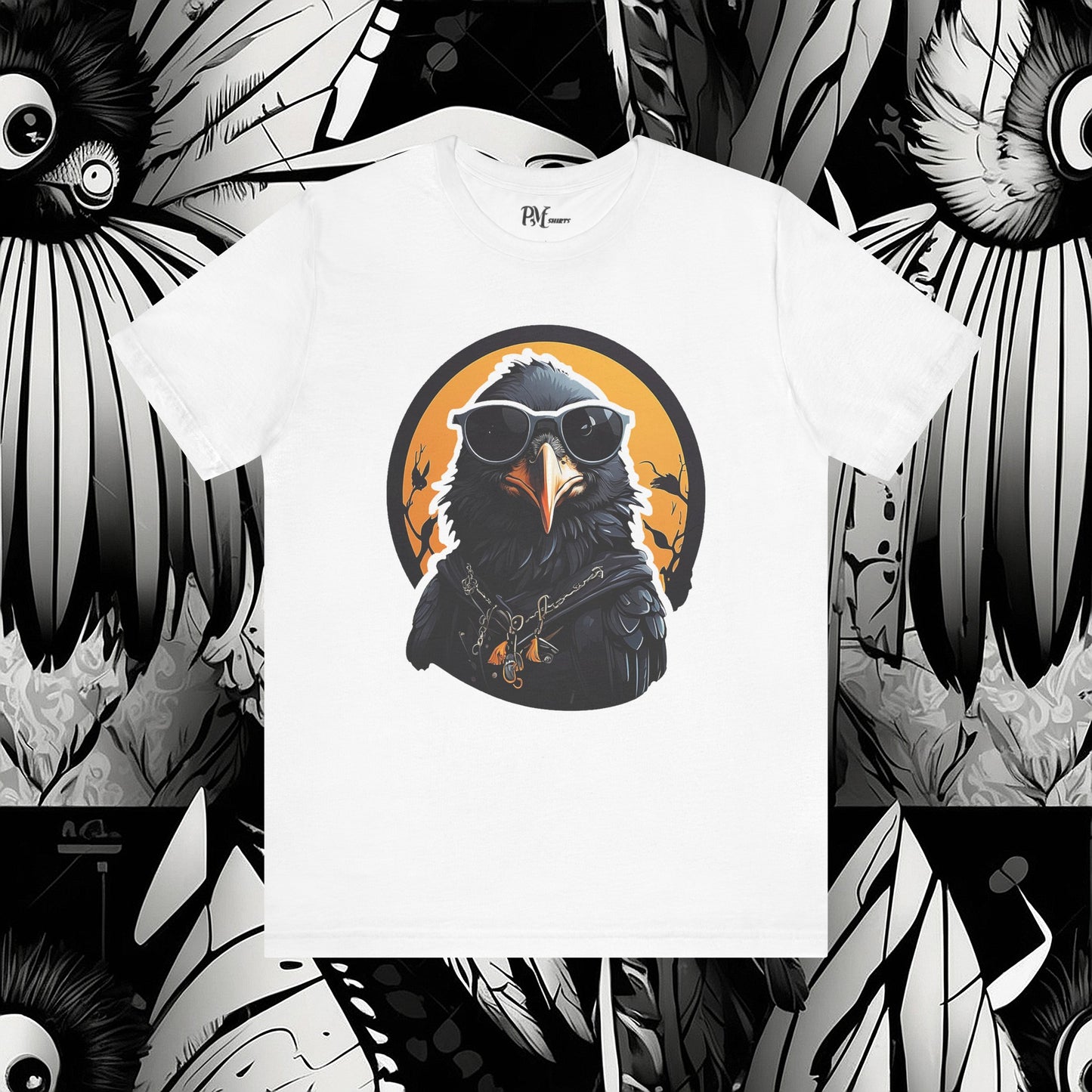Crow with Sunglasses Tee (Bella Canvas 3001)