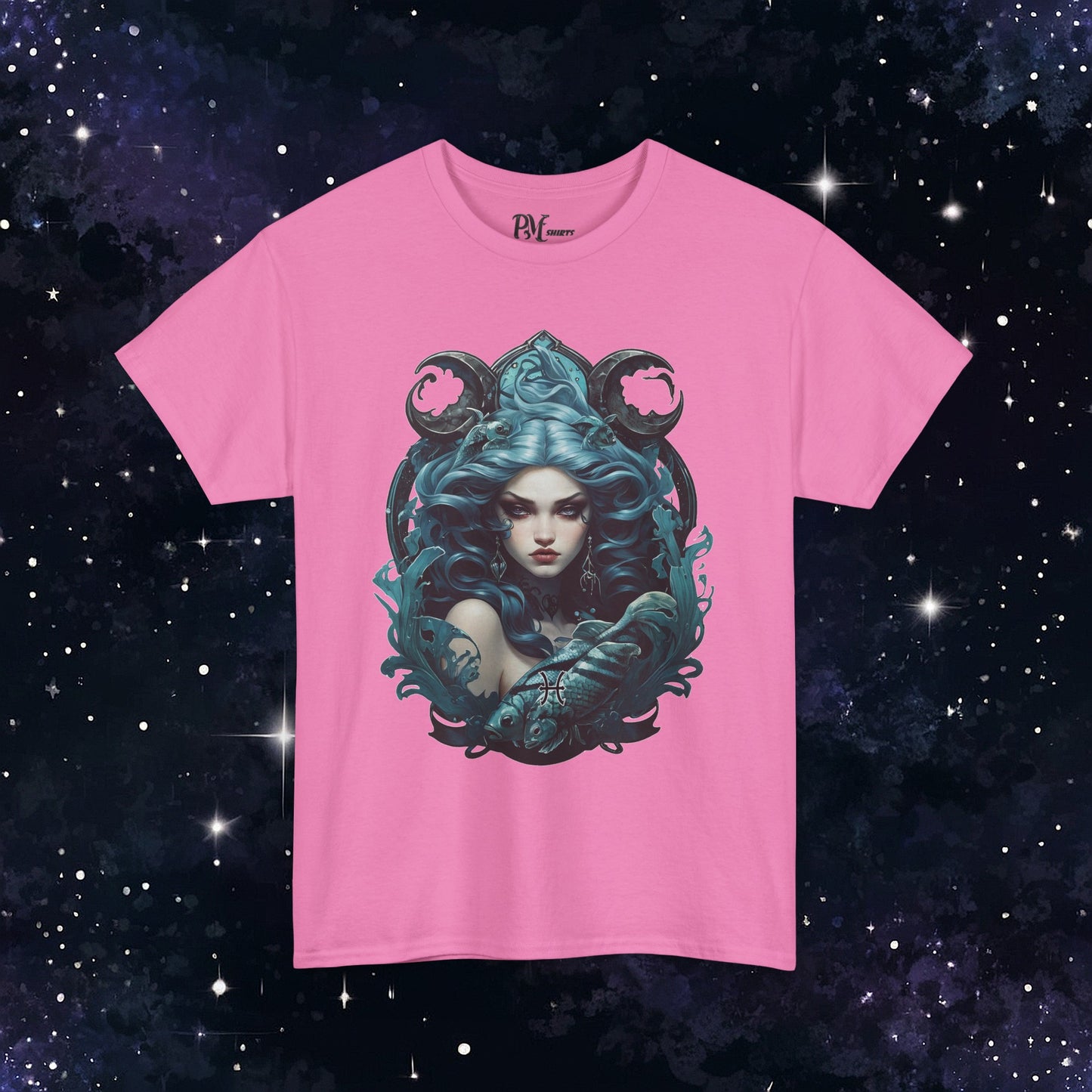 Gothic Pisces Zodiac T-Shirt: Dark Style Graphic Tee