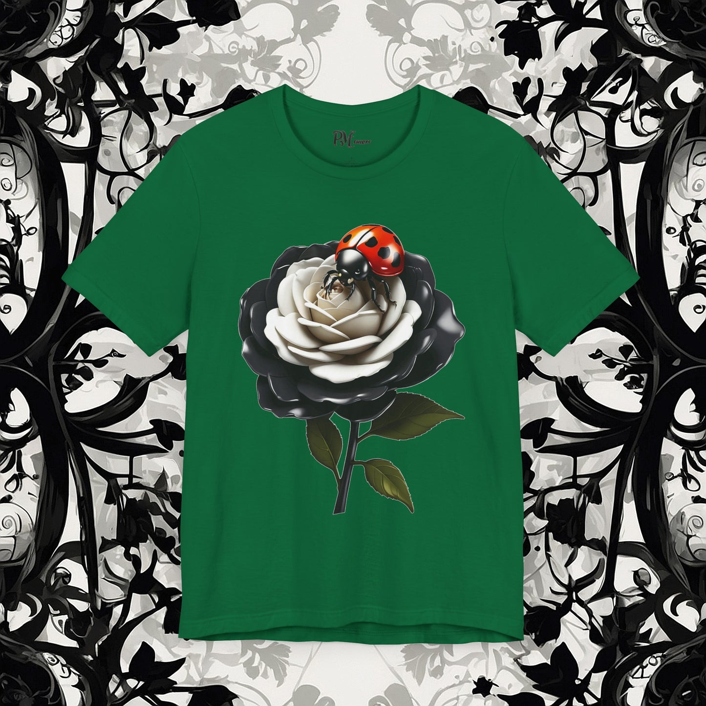 Ladybug on a Rose Tee (Bella Canvas 3001)