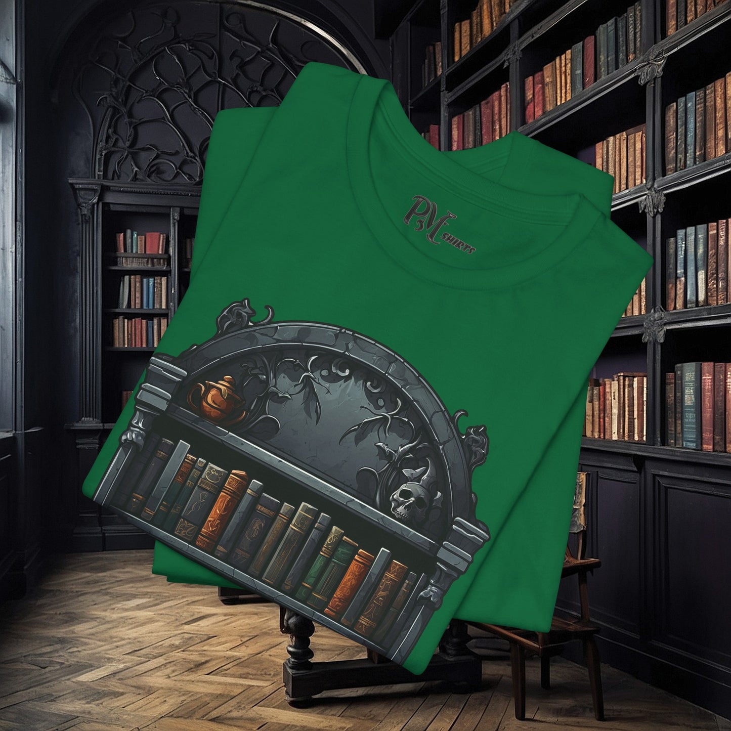 Wall Bookshelf Tee (Bella Canvas 3001)